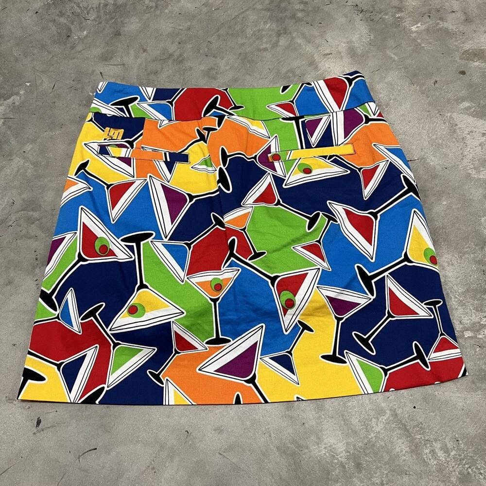 LOUDMOUTH Ladies Athletic Cocktail Print Skirt Shorts Skort Size US 2 - Picture 6 of 7